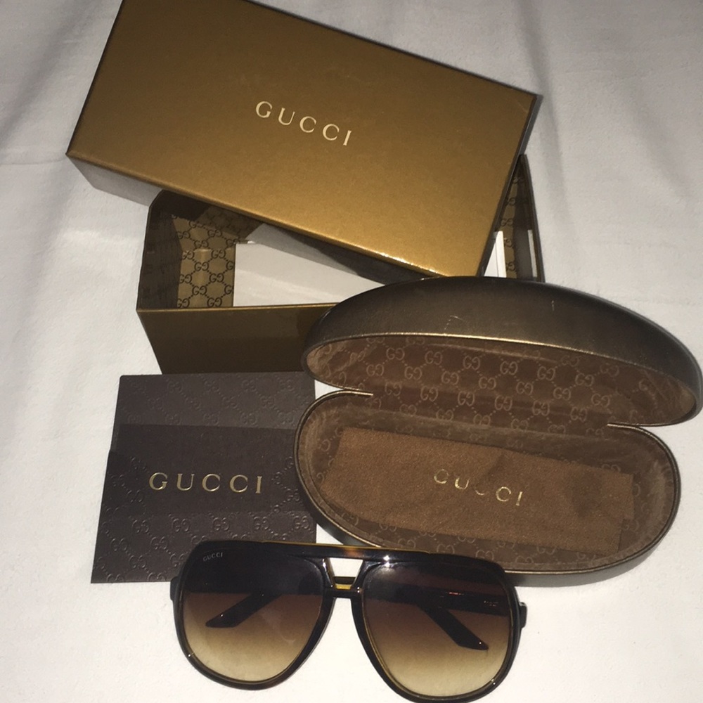 Gucci 1622/s havana pilot aviator sunglasses